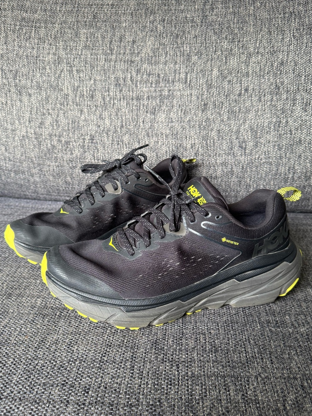 HOKA Men's Challenger ATR 6 GTX Trail Running Shoes With Green Accents